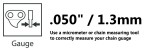 1.3mm | .050"