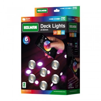 Holman 30mm RGB Colour Deck Lights (6 Pack)