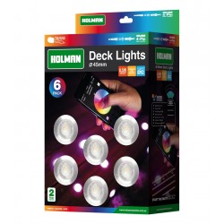 Holman 45mm RGB Colour Deck Lights (6 Pack)