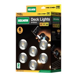 Holman 45mm Warm White Deck Lights (6 Pack)