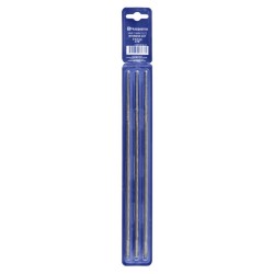 Husqvarna Round File, 3/16" (4.8mm) x 8" (200mm) Long - Pack Of 3