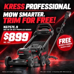 Kress KG756E.9 Professional Mower - Bonus Line Trimmer
